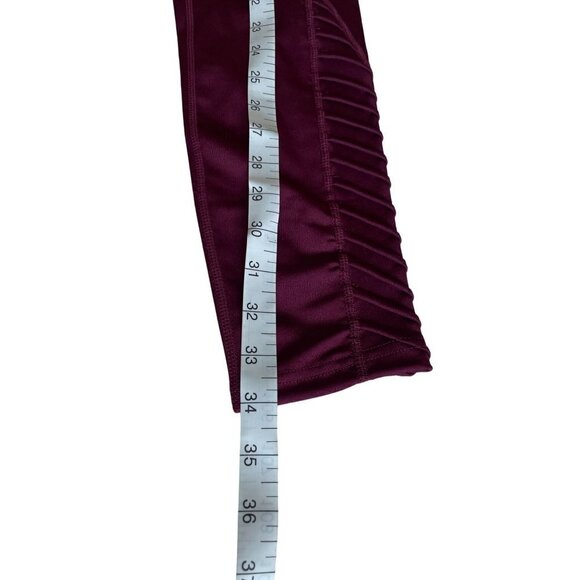 Nicole Miller Sport Women's Leggings Size Medium Wine Pockets New $68 - Picture 10 of 11